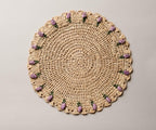 Tulip Floral Placemat – Hand-Crocheted Raffia – Spring Table Decor – Easter Table Setting – Handmade by Artisans in Madagascar