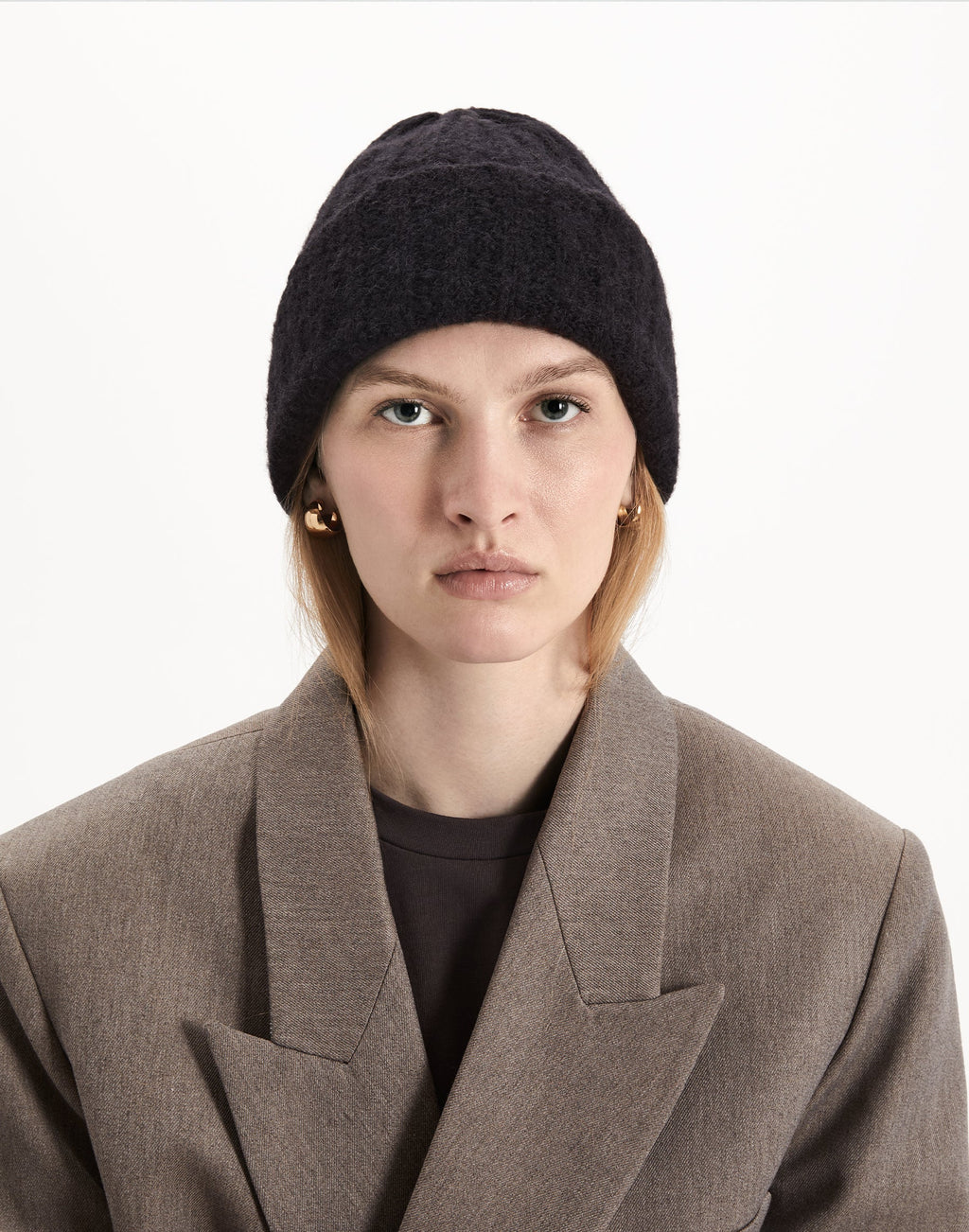 Alpaca Chunky Wool Rib Beanie