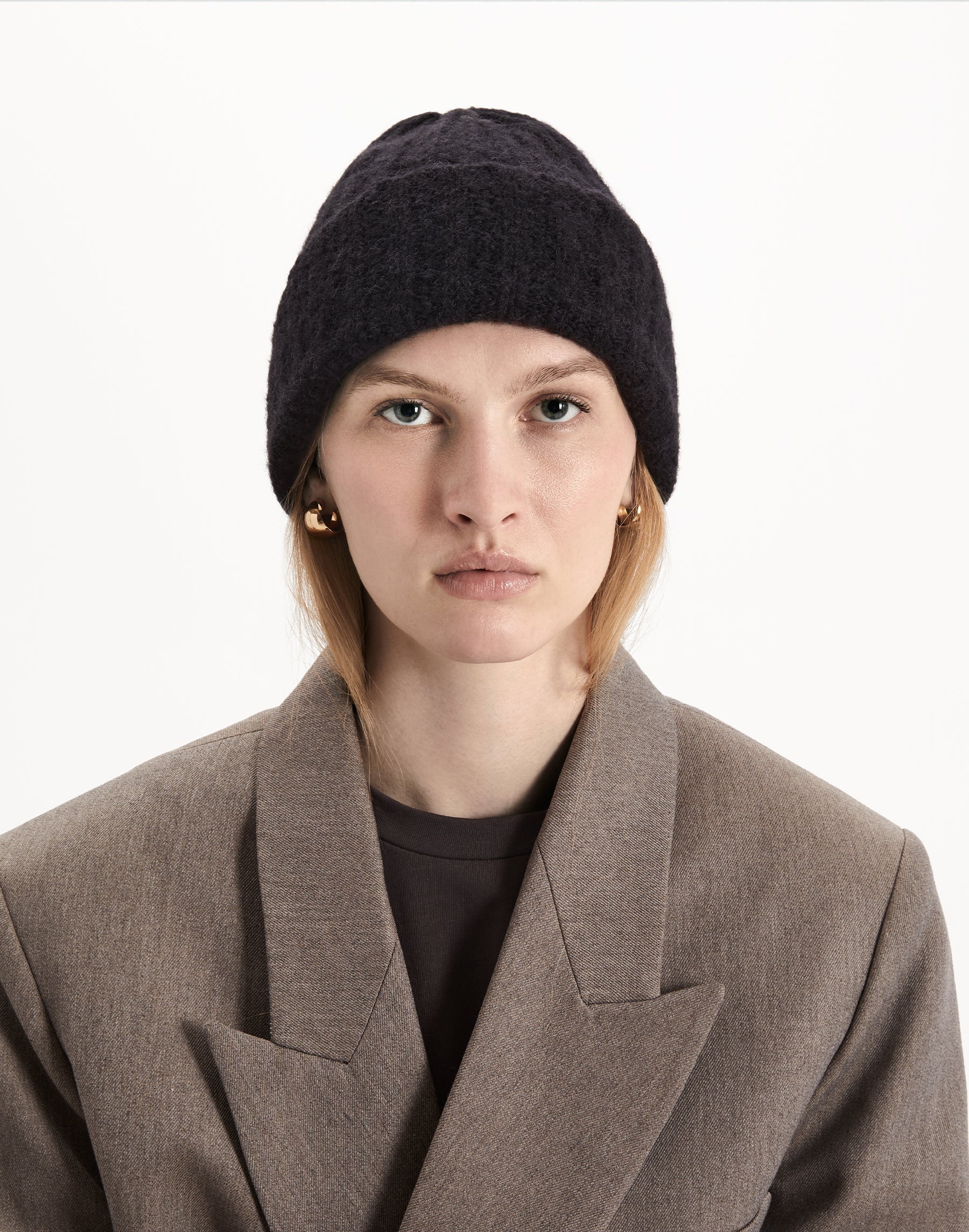 Alpaca Chunky Wool Rib Beanie