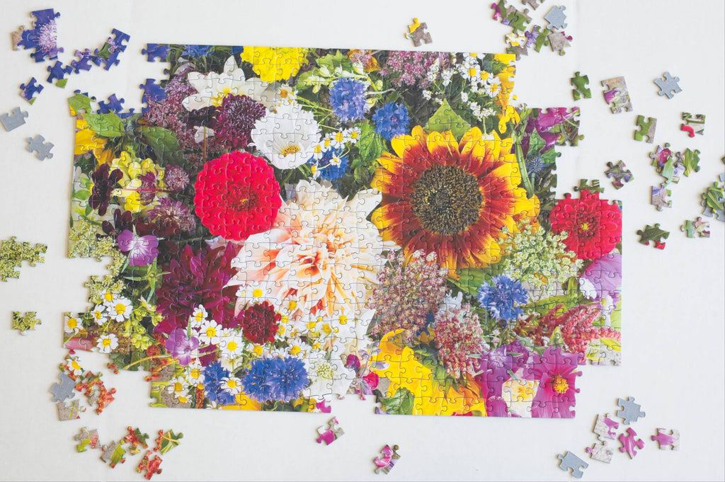 Boxcar Flower Farm Puzzle by DeAnna Tibbs – 500-Piece Floral Art