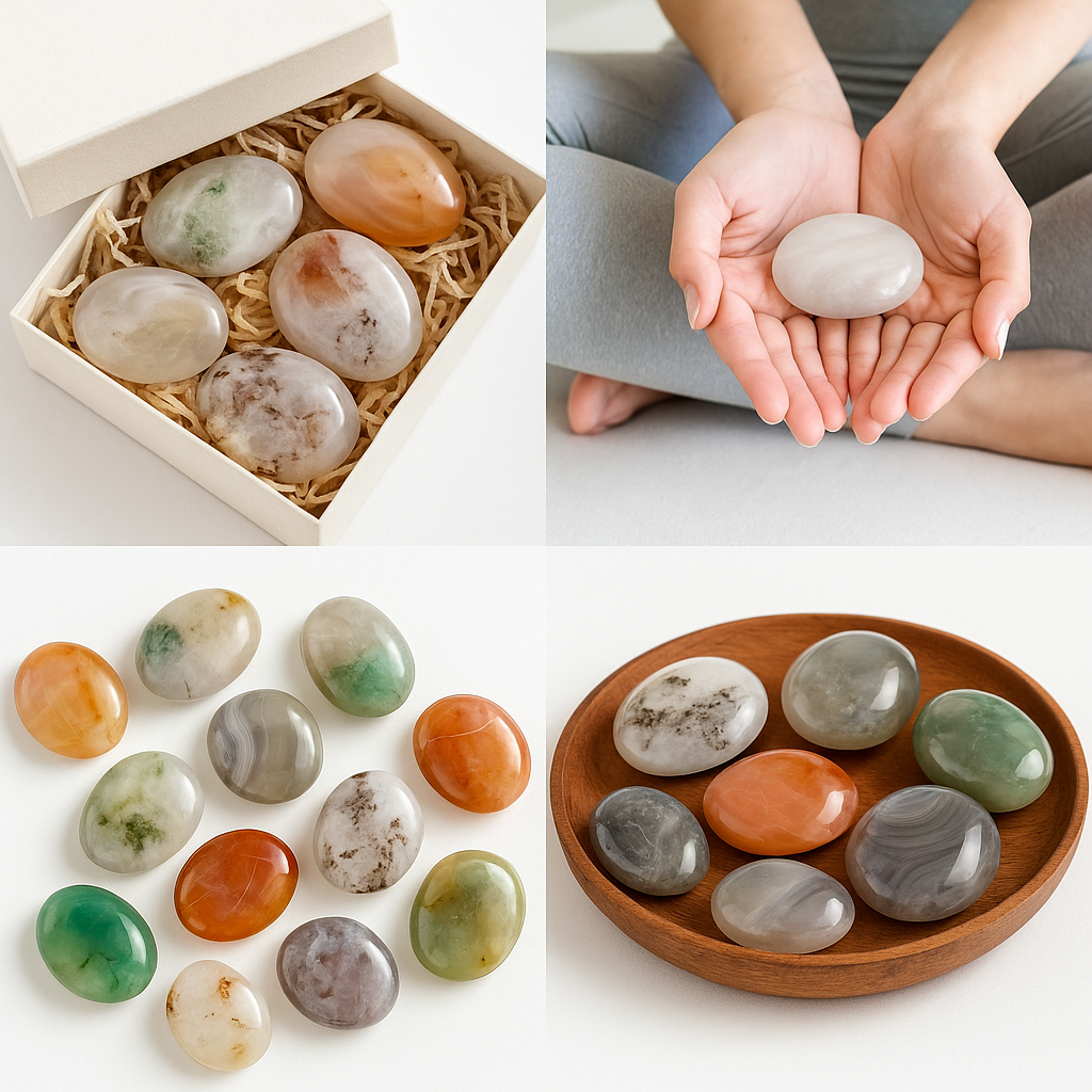 Surprise Mix – Assorted Agate Palm Stones (Per LB)