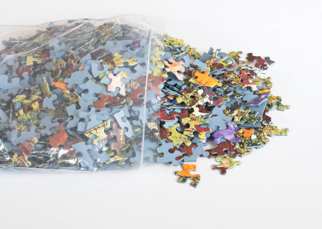 Golden Beams in Redwoods Puzzle – 1000 Pieces of California Forest Art by Hilary Williams