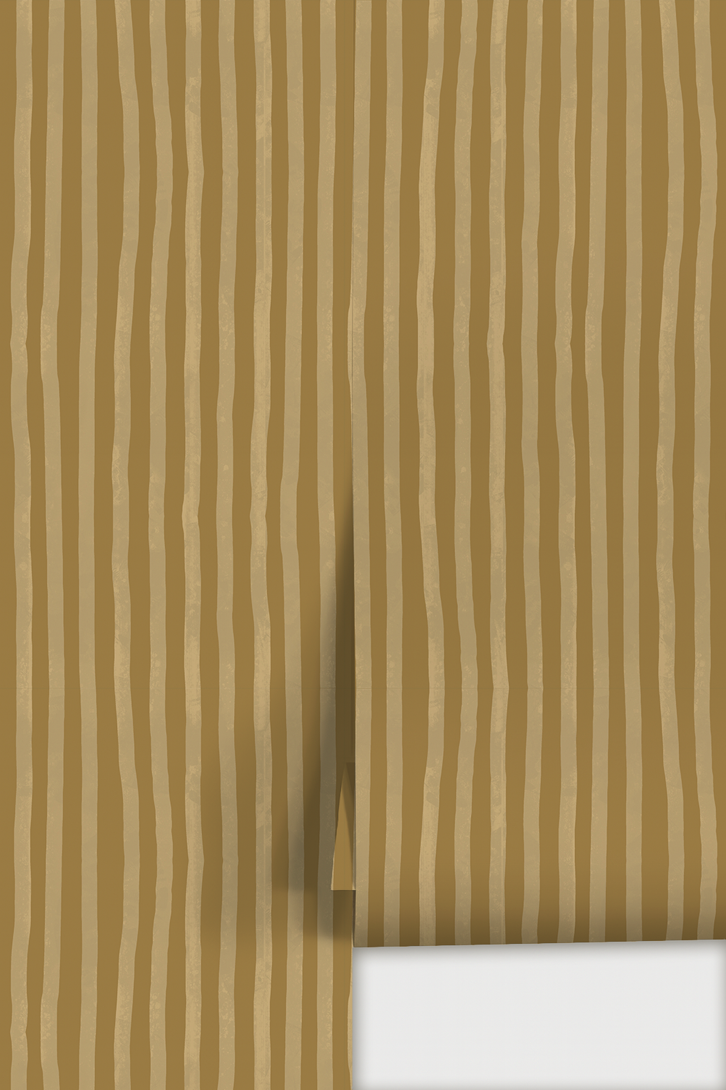 Dolce Stripe Wallpaper, mustard yellow and butter