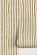 Dolce Stripe Wallpaper, off-white and butter yellow