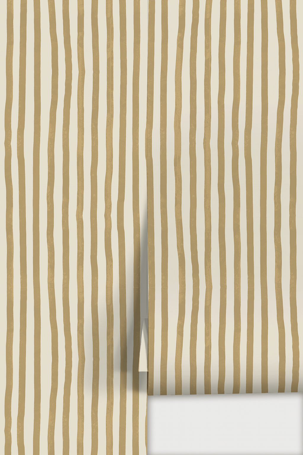 Dolce Stripe Wallpaper, off-white and butter yellow