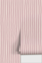 Dolce Stripe Wallpaper, primrose pink