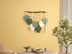 Macrame Leaf Hanging Tassel Tone Green