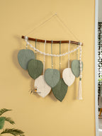 Macrame Leaf Hanging Tassel Tone Green