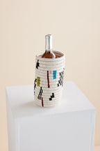 Mosaic Woven Vase or Wine Holder