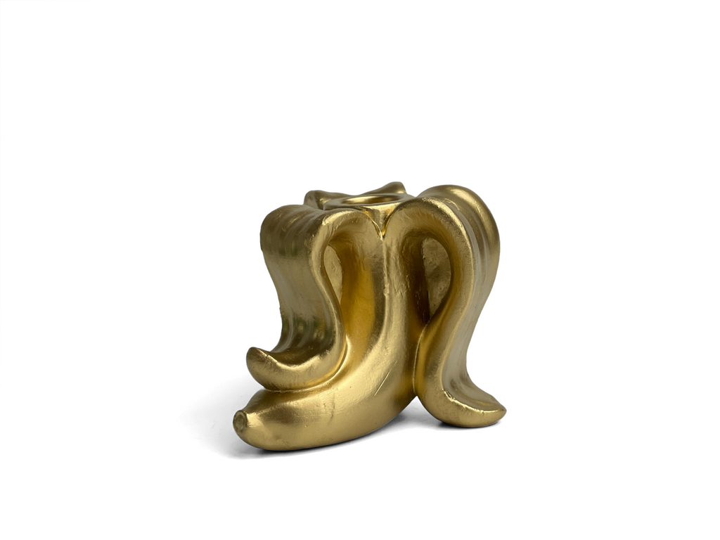 Gold Banana Candle Holder