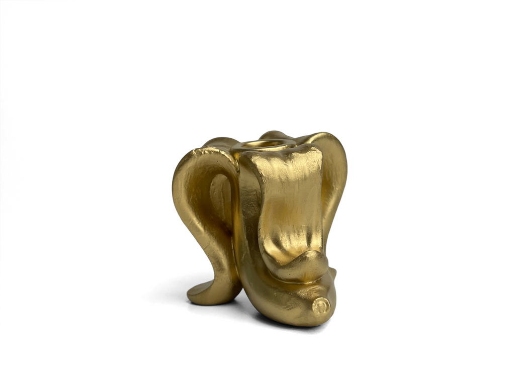Gold Banana Candle Holder