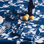 Porto Print in Indigo Tablecloth