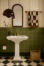 Posy Lane Stripe Wallpaper, beige and yellow