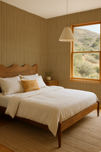 Dolce Stripe Wallpaper, mustard yellow and butter