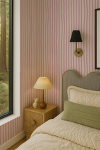 Dolce Stripe Wallpaper, primrose pink