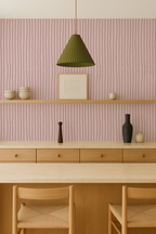 Dolce Stripe Wallpaper, primrose pink