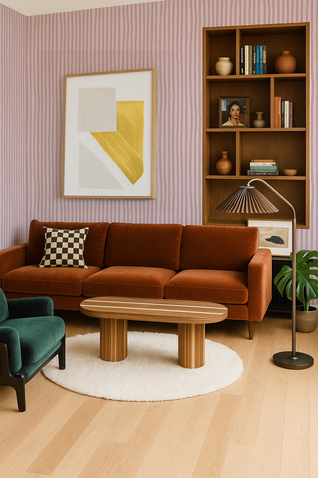 Dolce Stripe Wallpaper, primrose pink