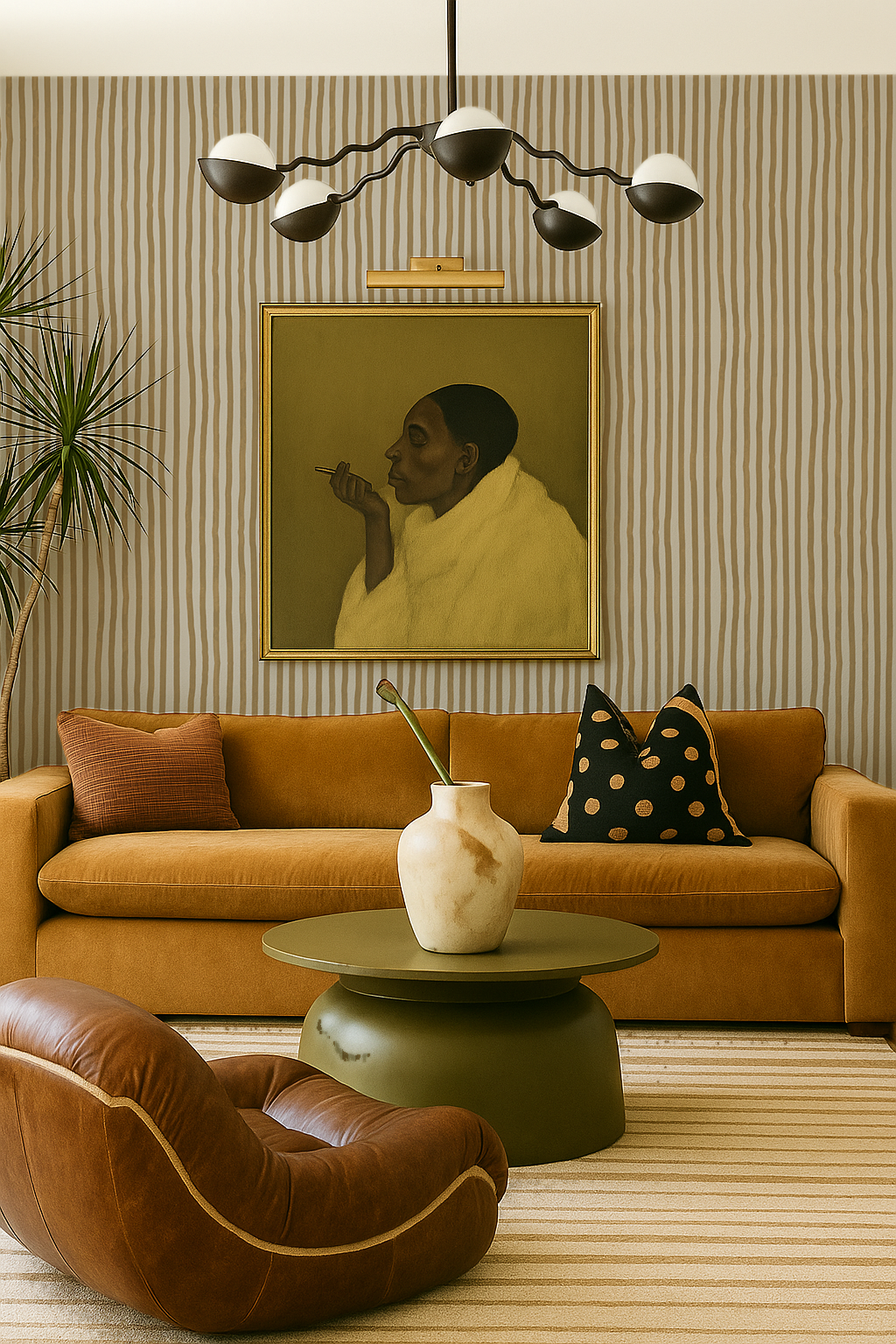 Dolce Stripe Wallpaper, off-white and butter yellow