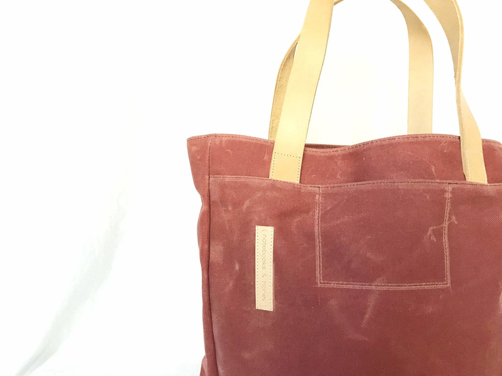 Mauve Wax Canvas Tote Bag - The Rebel Gal