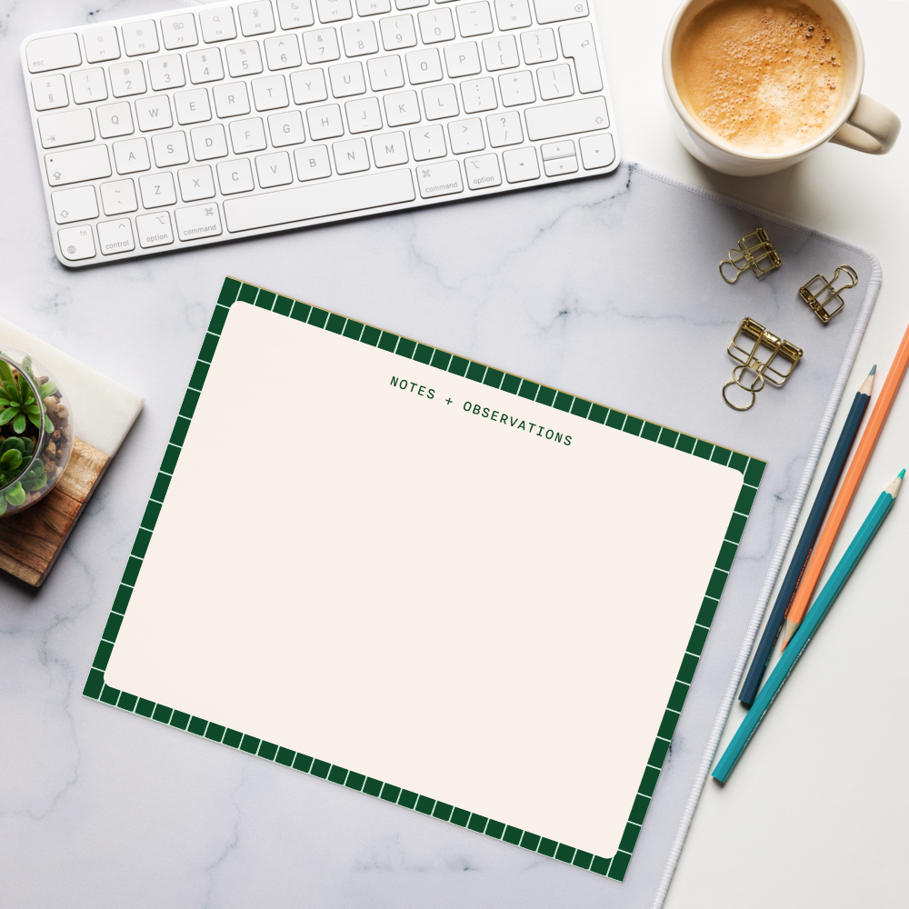 Notes + Observations 11" x 8.5" Notepad