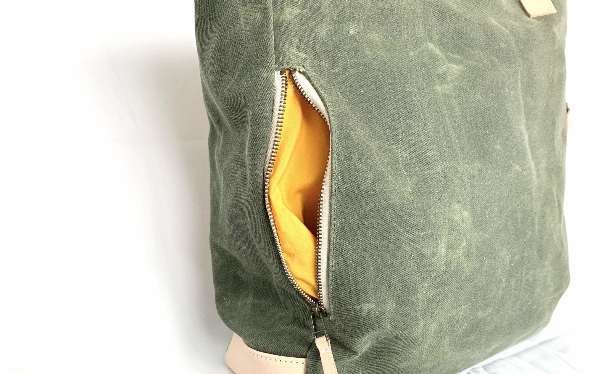 Olive Wax Canvas Tote Bag - The Wild One