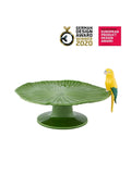 Exquisite CAKE Stand with tropical Parrot figurine