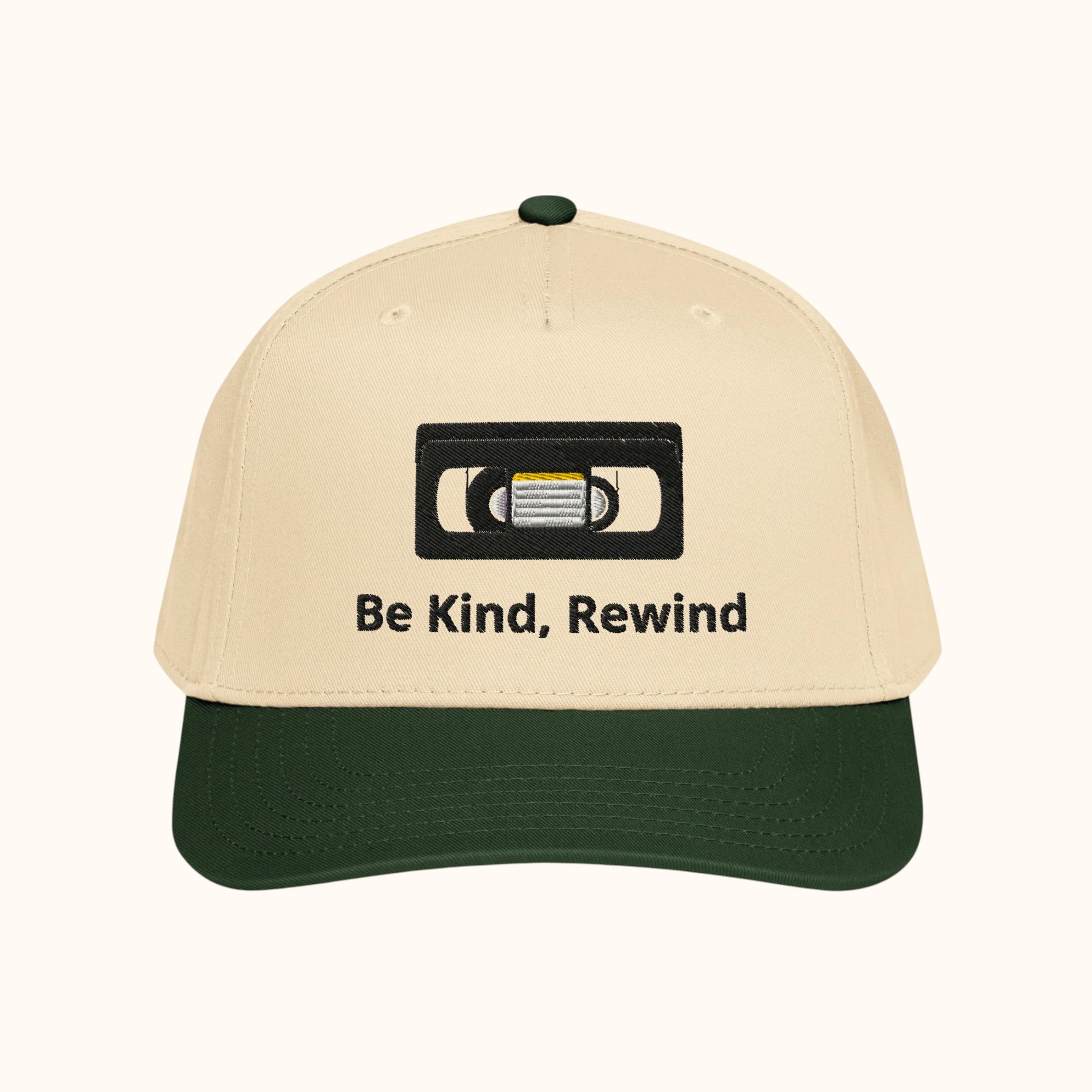"Be Kind, Rewind" Embroidered 5 Panel Cap