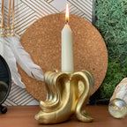 Gold Banana Candle Holder